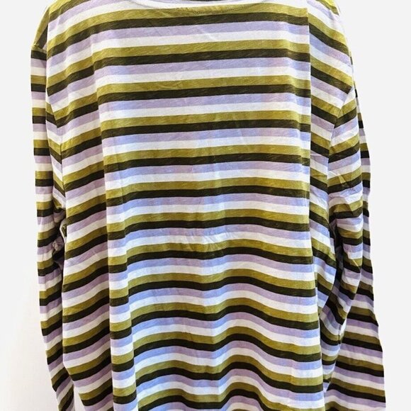 NWT SONOMA Women Long Sleeve Pullover Striped The Everyday Tee Shirt Top Size 5X - Picture 7 of 11